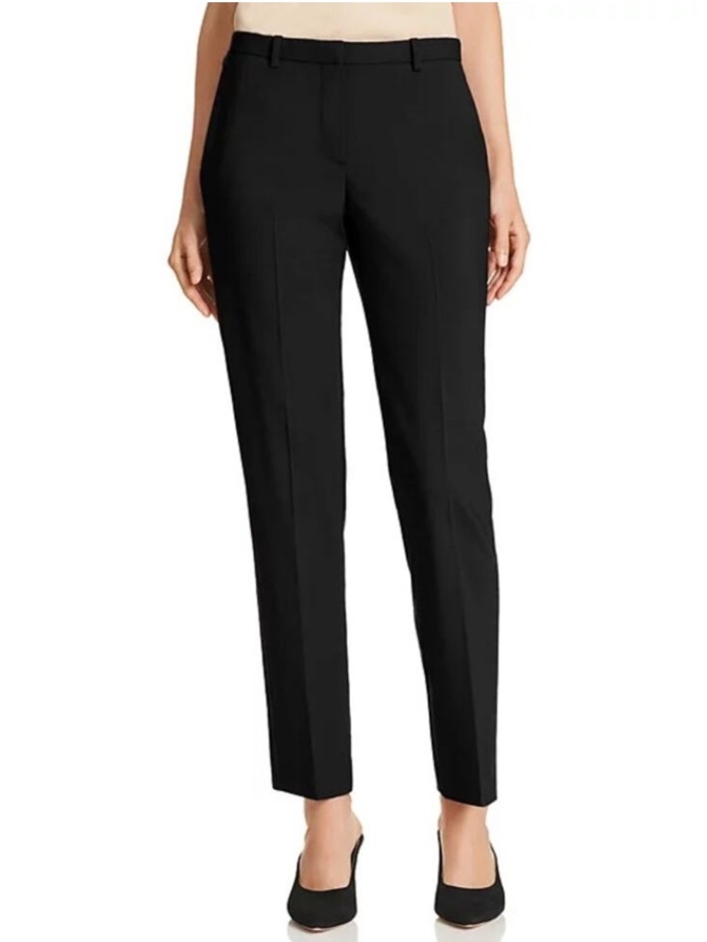 Theory Hartsdale SF Classic Suiting Pants Womens Size 2 Black Career Office